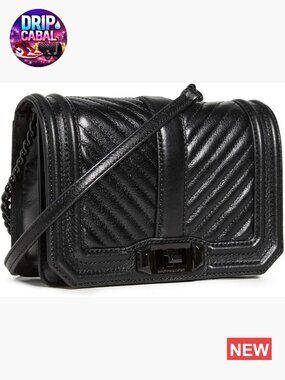 Chevron Quilted Leather Crossbody Bag with Chain Strap